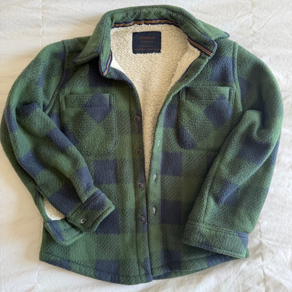 Boys Nomad cozy plaid jacket